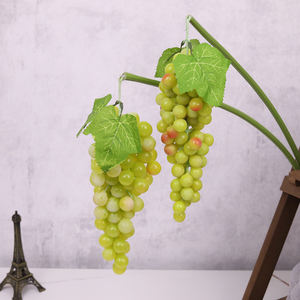 Bouquet <span class=keywords><strong>de</strong></span> <span class=keywords><strong>raisin</strong></span> artificiel vert violet pour Halloween Pâques <span class=keywords><strong>en</strong></span> <span class=keywords><strong>plastique</strong></span> arbre vigne fruits suspendus chaîne cour soie fleur fruits - Product Image 2