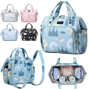 Venta al por mayor bolsos para las madres-Mochila personalizada para pañales de bebé, bolso grande de viaje para mamá, papá, bolso de pañales