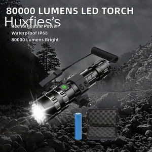 <span class=keywords><strong>Lampe</strong></span> de plongée LED Boyid 80000 <span class=keywords><strong>Lumens</strong></span> 10W, rechargeable 18650, étanche IP68, lumière du jour 5000K, autonomie 10h, avec clip, pour camping et chasse - Product Image 2
