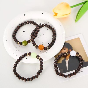 Beaded <b>Bracelet</b> 18mm <b>Ball</b> Shape Unisex Jewelry With Floral Design For Daily Wear - Product Image 3