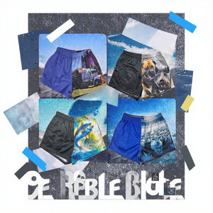 Full Sublimation <b>Zip</b> <b>Pockets</b> Breathable Hunting and Footy <b>Shorts</b> - Product Image 2