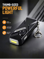 Lampe de poche compacte, étanche, rechargeable, LED, longue durée de vie de la batterie, porte-clés portable multifonctionnel, fixation magnétique