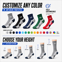 Personnalisez vos chaussettes de sport athlétiques avec votre logo, chaussettes respirantes et anti-humidité pour la salle de sport, l'entraînement et la course à pied