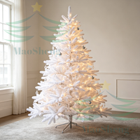 Sapin de Noël artificiel de haute qualité, 7 pieds, pour intérieur/extérieur, avec lumières LED pré-éclairées, vente en gros OEM, personnalisable