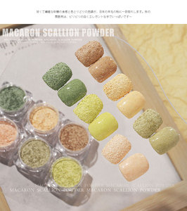 Poudre de sciure d'ongle Macaron 6 couleurs pour décoration acrylique, fournitures professionnelles pour manucure, salon et sculpture d'ongles - Product Image 2