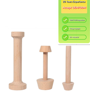 Ensemble de tamper à tarte en bois de hêtre Double face tarte pâte à pâtisserie tamper bricolage gâteau pâtisserie outil de cuisson pour une utilisation en cuisine - Product Image 6