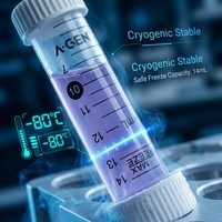 Tube de centrifugation stérile en polypropylène de 15 ml, flacon en plastique jetable à visser pour la séparation cellulaire, l'extraction d'acides nucléiques, laboratoire