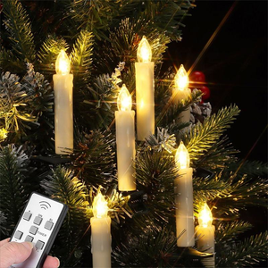 Decorazioni per Albero di Natale, Luci a LED a Forma di <span class=keywords><strong>Candela</strong></span> Senza Fiamma, Funzionamento a Batteria con Telecomando, Candele Elettriche a Clip per Albero di Natale - Product Image 4