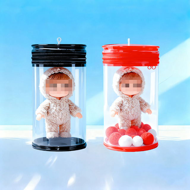 Doll Collectible Waterproof Zipper Protective Case Portable Dustproof Clear Figure Display Bag Keychain Plush Toy PVC/EVA