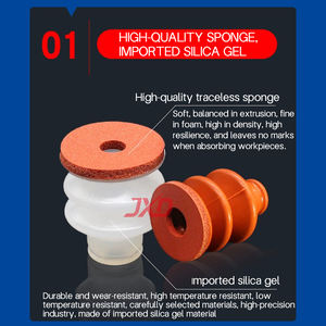 JXD DP/MP/SP-08/10/12/15/20/30/40/50 silikon putih kecil Manipulator bulat lembut spons merah tanpa jejak cangkir hisap vakum - Product Image 3