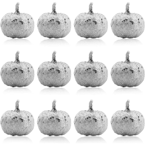 Mini citrouilles artificielles en mousse scintillante, réalistes, argentées et dorées, pour la décoration de la maison, de la table, des armoires, pour les fêtes sur le thème de l'automne - Product Image 5