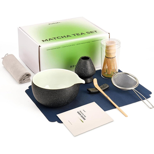 Chinese Cheap Ceramic Matcha Chawan Tools Professional Ceremonial <strong>Japan</strong> Black Matcha <strong>Tea</strong> <strong>Set</strong> with Box - Product Image 1