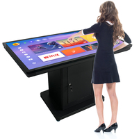 Precio de fábrica 55 65 pulgadas 4K Android Windows Mesa multitáctil interactiva