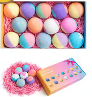 Kit Cadeau Artisanal OEM ODM de Bombes de Bain et Pastilles de Bain Véganes au Beurre de Karité Bio en Boîte