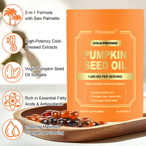 แคปซูลน้ำมันเมล็ดฟักทอง 1000 มก. แบบซอฟเจล ผสมสารสกัดจาก Saw Palmetto สำหรับบำรุงเส้นผม ผลิตภัณฑ์ฮาลาล วีแกน ออร์แกนิก 100% จากธรรมชาติ รับผลิตแบบ <span class=keywords><strong>OEM</strong></span> และ Private Label - Product Image 5