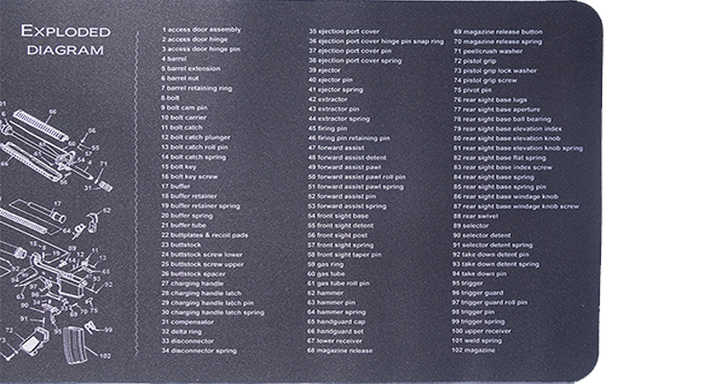 High Quality China Manufacture Custom Sized  Gun Mat for Tools