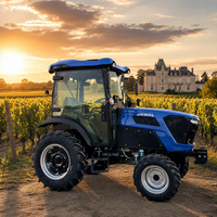 Tracteur à transmission par navette 8+8 avec cabine climatisée 4x4 75 CV, pompe et moteur pour applications routières agricoles européennes
