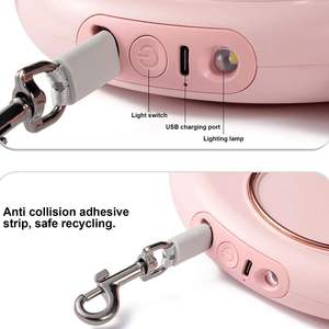 KingHon Dog <b>Rope</b> Retractable Lead <b>Rope</b> With <b>Led</b> Light Ergonomic Handle Puppy Adjustable Traction Belt Dog Walking Running Leash - Product Image 6