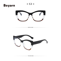 Boyarn Mode Cat Eye Optique Cadre Verre Bleu Lumière Blocage Lunettes Populaire Multicolore Pas Cher Lunettes Chine