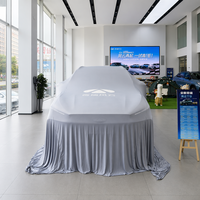 Housse de présentation de voiture sur mesure en satin de soie de luxe, tissu haute élasticité, logo de marque personnalisé
