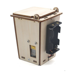 Induction Trash Can Model 3 Wood <b>DIY</b> <b>Kit</b> Infrared Sensor For Kids Science Education Toy - Product Image 2