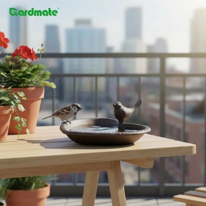 Mangiatoia per Uccelli in Ghisa a Forma di <span class=keywords><strong>Cuore</strong></span>, per Semi, Noci, Palline di Grasso e Acqua, Vasca per Uccelli da Giardino - Product Image 4