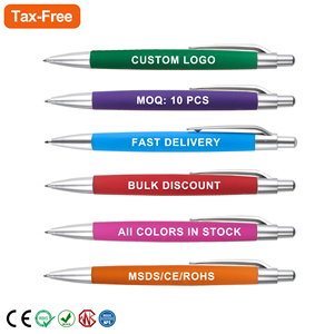 Wholesale Advertising Multicolored Plastic Ballpoint <b>Pen</b> with Custom Logo for School Office Writing Stationery - Product Image 1