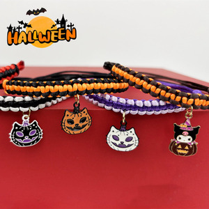 KingHon Collier de chat d'Halloween avec nœud papillon et cloche, collier de chaton échappé pour fille garçon chats réglable 6-15 pouces pour Kitty - Product Image 1