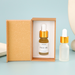 10ml フロストガラス スポイトボトル ゴールドキャップ付き 化粧品・スキンケア製品用エッセンシャルオイル・美容液容器 カスタムボックス入り - Product Image 2