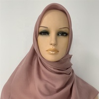 Écharpe musulmane Hotsale Foulard en soie Jersey Foulard Pashmina Écharpe en coton solide et coloré