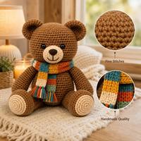 Jouets en peluche faits main en tissu tricoté, poupées douces au crochet, jouets en peluche tricotés, animaux doux, jouets en peluche en coton tricoté sur mesure