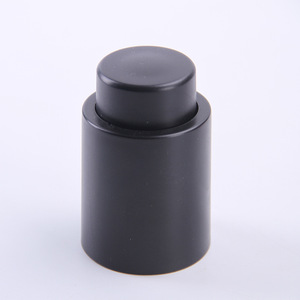 Wholesale Black Plastic Press Silicone Vacuum Champagne Red <strong>wine</strong> <strong>bottle</strong> Stopper