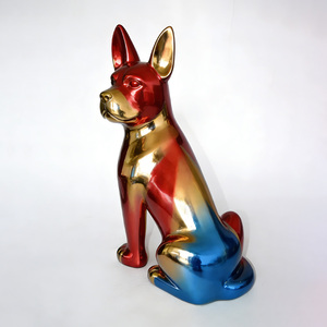 <span class=keywords><strong>Perro</strong></span> Dogo Alemán de Resina con Electroplacado de Color, Arte Moderno Personalizado - Product Image 2