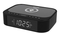 Dual Alarm LED-Anzeige Digital PLL FM Radio Clock USB-Anschluss Modernes Design Kunststoff Drahtloser Lades ch reibt isch Hotel Verwenden Sie Snooze