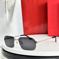 Lunettes de soleil personnalisées, nouvelle monture carrée blanche, style Y2K, style européen et américain, monture intégrale en métal, protection UV400, unisexe