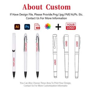 Promotional Custom Branded Plastic Uv Print Pens Full Color Logo <b>Sublimation</b> Blank White Stylo Ballpoint Pen - Product Image 2