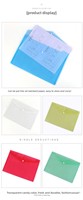 Porte-documents en plastique PP A4 coloré avec bouton-pression pour l'école et le bureau, idéal pour organiser les papiers d'imprimante et les documents