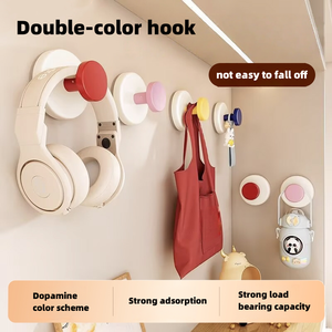 <strong>Multi</strong>-functional creative <strong>hook</strong>, no need to drill holes, strong adsorption, high load-bearing capacity, and reusable. - Product Image 5