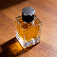 Flacon de parfum rectangulaire de luxe 100 ml avec bouchon noir, vaporisateur fin 30 ml 50 ml, flacons de parfum en verre, logo personnalisé disponible