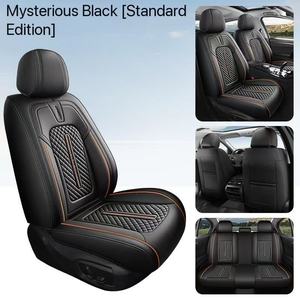 Funda de Asiento de Coche Universal de Lujo de Alta Calidad 2026, Funda de Asiento de Coche de Cuero Azul Impermeable para 5 Plazas, Juego Completo - Product Image 3