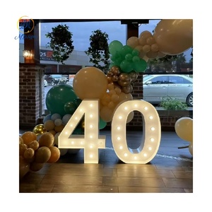 อุปกรณ์ให้เช่าปาร์ตี้กันน้ำป้าย LED 3D ขนาดใหญ่ป้ายไฟกระโจมขนาดใหญ่ตัวเลขตัวอักษรรักแต่งงานกับฉันเจ้าสาว0-9numbers ของสำหรับปาร์ตี้ - Product Image 3