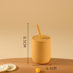 2025 Incassable Silicone Animaux Sippy Cup Soft Training Cup avec Couvercles pour Bébé et Tout-Petits-Cat Bear Design - Product Image 3