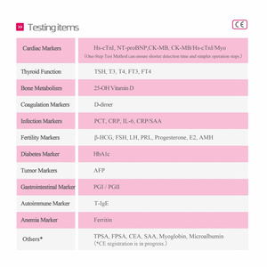 Analizador de Inmunoensayo de Fluorescencia de Alto Rendimiento <span class=keywords><strong>con</strong></span> Sistema Android de 3 Canales y Precisión Superior - Product Image 6