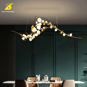 Lustre <span class=keywords><strong>en</strong></span> forme de <span class=keywords><strong>vigne</strong></span> dorée et de fruits - Salon/Salle de séjour d'hôtel, éclairage d'ambiance romantique - Product Image 6