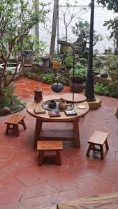 Marchepied robuste <span class=keywords><strong>en</strong></span> <span class=keywords><strong>bois</strong></span> massif <span class=keywords><strong>petit</strong></span> pour enfants adultes évier plante support tabouret <span class=keywords><strong>de</strong></span> pêche (marron) - Product Image 4