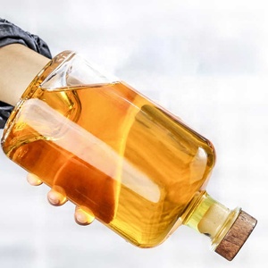 Chai thủy tinh đựng rượu whisky, gin, vodka, rượu mạnh, dung tích 750ml, bề mặt mờ, trống rỗng; chai rượu trong suốt dung tích 100ml, 500ml, có nút chai gỗ, dùng cho rượu brandy - Product Image 3