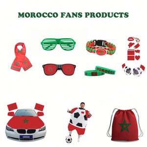 Kit de supporter de football du Maroc personnalisé - Maillot, écharpe et drapeau de l'équipe nationale, articles très demandés | Souvenirs et articles officiels de football pour supporters - Product Image 2