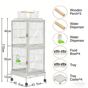 Los fabricantes suministran directamente jaulas de cría de alta gama para palomas, de metal, con ruedas y poste de soporte. - Product Image 6