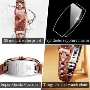 Envío Directo OUPINKE 3242 Reloj de Mujer Elegante y Lujoso con Movimiento Suizo Importado, Reloj de Cuarzo para Mujer con Diamantes y Acero de Tungsteno - Product Image 5