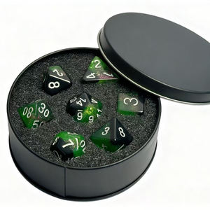 שרף סיטונאי מותאם אישית שרף קובייה פוליהדורורית עיר התחתית <span class=keywords><strong>Rpg</strong></span> פלאש שקוף סט דו-צבעים - Product Image 5